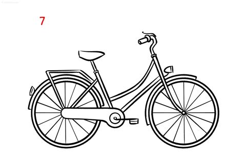 Bike Drawing » How to draw an Bike Step by Step