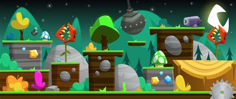 Huge 2d Forest Game Pack - Mike Mac Game Level Design, Game Design, Forest Illustration, Flat ...