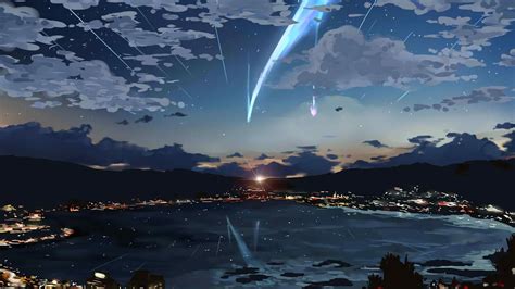 Your Name Anime Comet Scenery Art #18340 | Kimi no na wa wallpaper ...