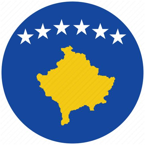 Flag of kosovo, kosovo, kosovo's circled flag, kosovo's flag icon