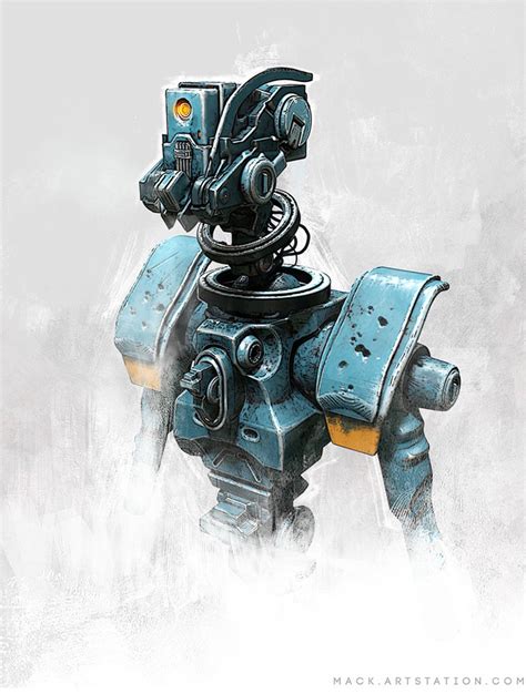 Robot Illustrations, Concept Artwork & Character Designs