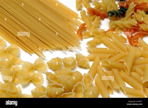 Mixed dried pasta shapes Stock Photo - Alamy