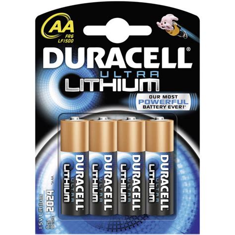 Duracell Lithium AA Battery x4 from Conrad.com