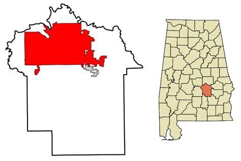 Image: Montgomery County Alabama Incorporated and Unincorporated areas Montgomery Highlighted