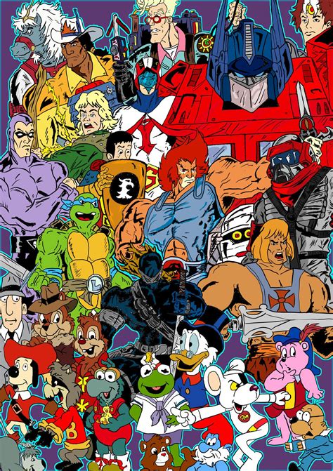 80S Cartoons Characters - Printable Word Searches