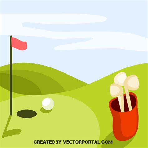 Golf course Royalty Free Stock Vector Clip Art