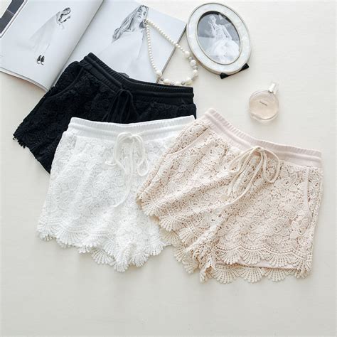 Lace Outside Wear Safety Pants, Leggings To Prevent Exposure, Women's Three-point P on Luulla