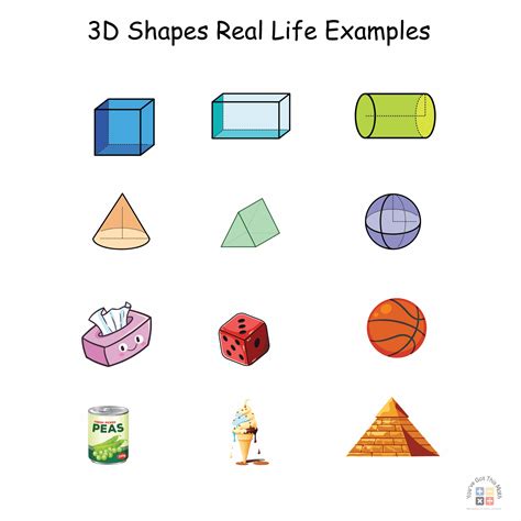 11 Fun 3D Shapes Real Life Examples with Worksheets