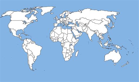 World Map Template, Blank World Map, World Map Outline, World Political ...