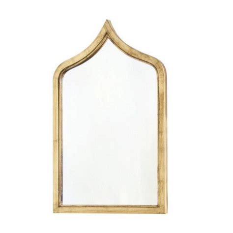 Worlds Away Moroccan Style Gold Leafed Wood Arch Mirror | Framed mirror wall, Antique mirror ...