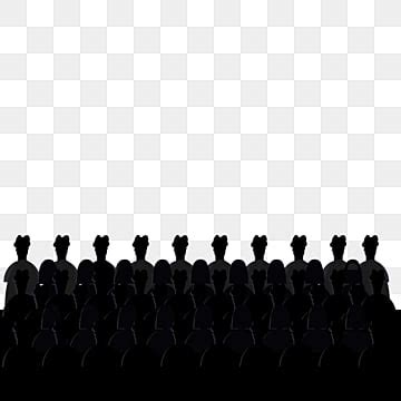 Black Silhouette Of Crowd PNG, Vector, PSD, and Clipart With Transparent Background for Free ...