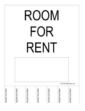 Printable Room For Rent Sign | Rooms for rent, Flyer template, Apartments for rent