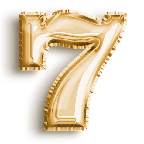 Number 7 metallic gold number balloon. Airfoil filled number ...