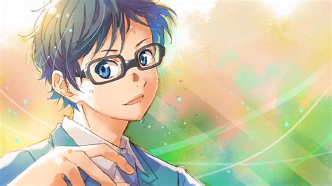 Male anime character with eyeglasses, Shigatsu wa Kimi no Uso, Arima Kousei, anime, glasses HD ...