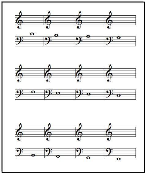 Flashcards for Music Notes with Easy-to-Cut Lines