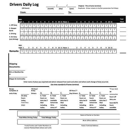 7+ Truck Driver Log Book Template [Excel, PDF, Word] – Partnership For Learning