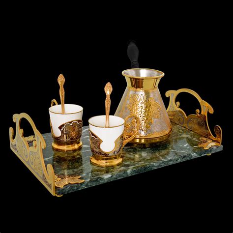 Turkish coffee set for two | Free worldwide shipping | Handmade