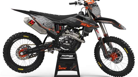 Custom dirt bike Graphics kit KTM VERTEX BLACK CA39C1 | custom-graphics-mx