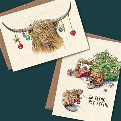 10 Christmas Cards Set Holiday Cards Pack Christmas Cards - Etsy UK