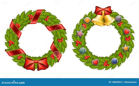 Christmas holly wreath stock vector. Illustration of plant - 16869823