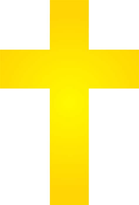 Golden Cross Symbol - Free Clip Art