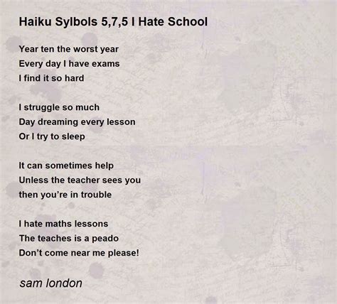 Haiku Poems About Nature 5 7 5 Syllables