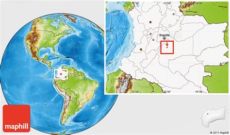 Physical Location Map of El Dorado, highlighted country