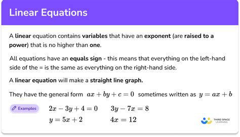 Linear Equations - GCSE Maths - Steps, Examples & Worksheet