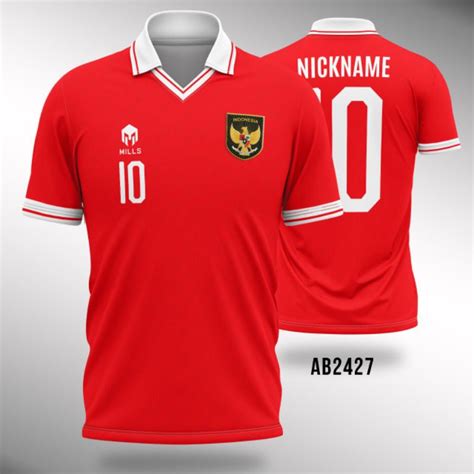 Jual Kaos Jersey Sepak Bola Timnas Indonesia vs Argentina Home Merah ...