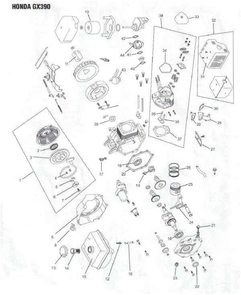 Honda GX390 Engine Parts Diagram | Lawnmower Pros