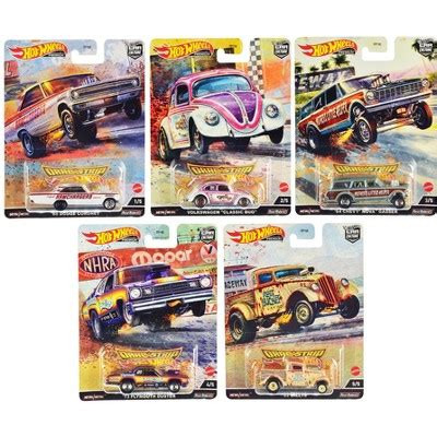 "drag Strip" 5 Piece Set "car Culture" Series Diecast Model Cars By Hot ...