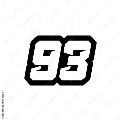 Racing number 93 logo design Stock Vector | Adobe Stock