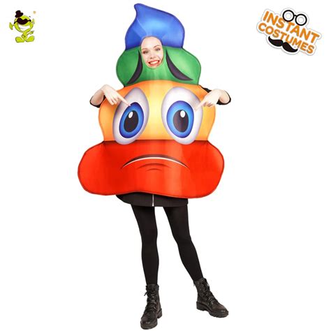 Hot Sale Ladies Colorful Sad Poop Emoji Costume Beauty And Sweetie Poop ...