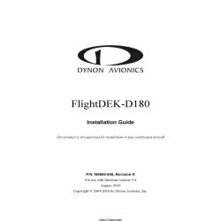 Dynon FlightDEK-D180 Installation Guide 2010 P/N 100600-000