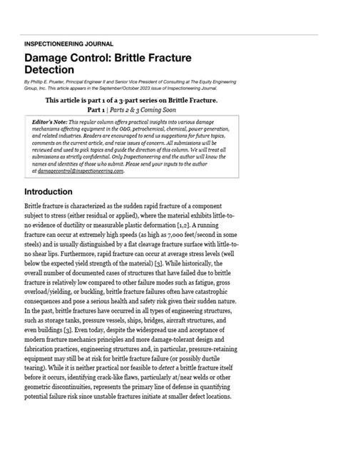 Understanding Brittle Fracture and How To Detect It | PDF | Ductility ...