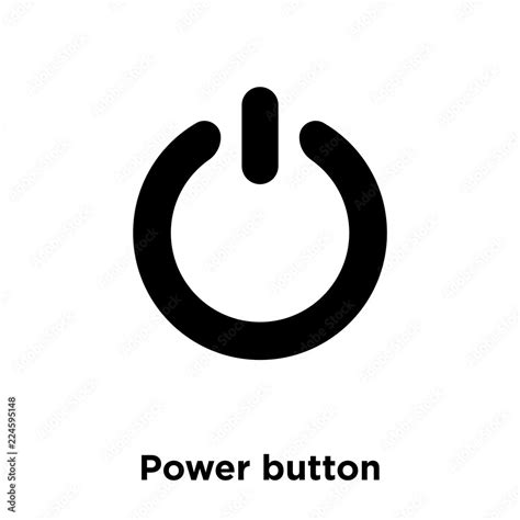 power button icon vector isolated on white background, logo concept of power button sign on ...