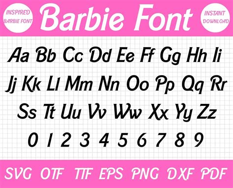 Barbie Font Svg Barbie Logo Font Svg Barbie Font Style Svg Barbie | Images and Photos finder