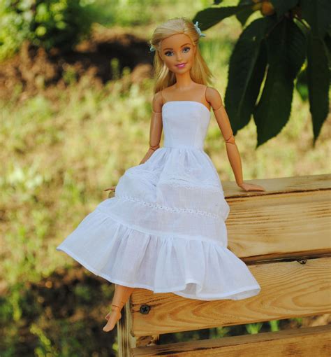 Barbie doll white dress Barbie summer clothes | Etsy