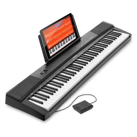 Hamzer 88-Key Electronic Keyboard Portable Digital Music Piano with Touch Sensitive Keys ...