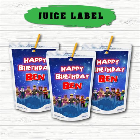 Roblox Party Pack Roblox Party Favors Roblox Birthday | Etsy