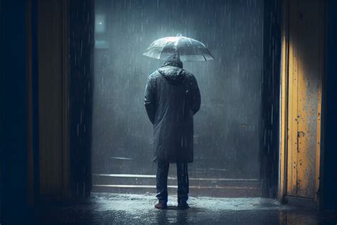 Sad Boy In Rain Wallpaper