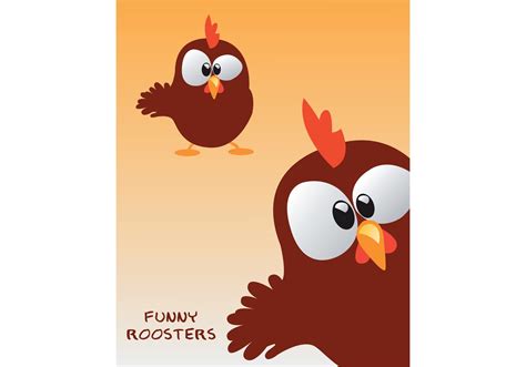 Free Funny Rooster Vector