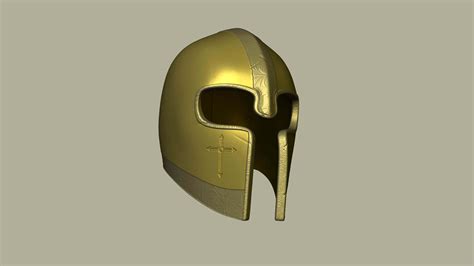 Golden Helmet - 3D Model by gsommer