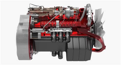 3D mack semi truck engine - TurboSquid 1292084