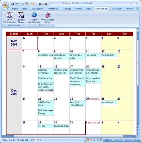 Calendar Maker & Calendar Creator for Word and Excel