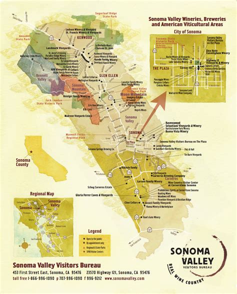 Sonoma Valley Wine Map - Best In Sonoma