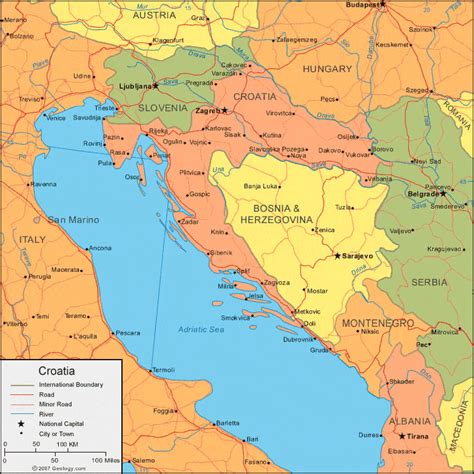 World Map Showing Croatia - Nat Laurie