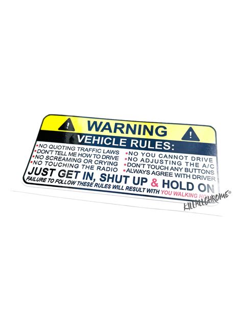 Warning Stickers – Funny – KillAllChrome®