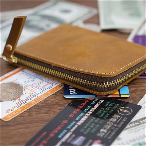 Leather Small Mens Wallet Zipper Short Front Pocket Wallet Card Wallet – iwalletsmen | Card ...