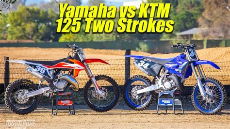 2020 Yamaha YZ125 VS KTM 125SX Two Stroke - Motocross Action Magazine - BestMotoSport